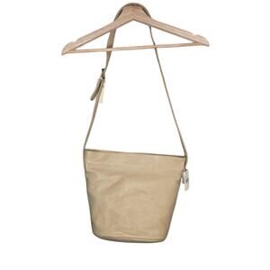 NWT Architect Genuine Leather Cream/Beige Crossbody Bag